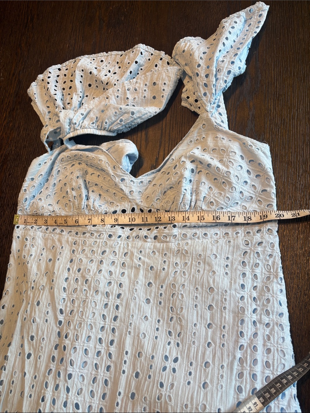 ELOQUII Light Blue Eyelet Easy Dress Size 16 - Picture 9 of 9